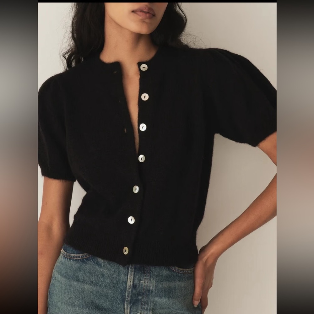 DÔEN NWOT Anisa cardigan in black - Picture 4 of 9
